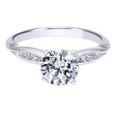 1.30 Karaat Natuurlijke uit de aarde gewonnen Diamanten Verlovingsring Witgoud 14K