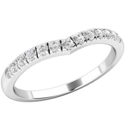 1,30 Karaat Ronde Geslepen Echt Diamanten Trouwring Massief Wit Goud 14K