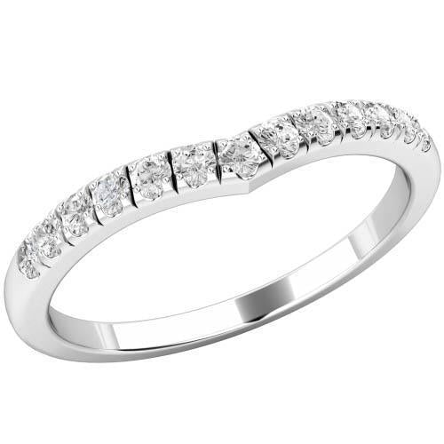 1,30 Karaat Ronde Geslepen Echt Diamanten Trouwring Massief Wit Goud 14K