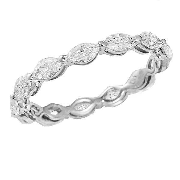 1,30 karaat Witgouden Dames Marquise Cut Eternity Echt Diamond Band