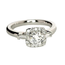 Afbeelding in Gallery-weergave laden, 1,35 Karaat Drie Stenen Echt Diamanten Verlovingsring Wit Goud 14K
