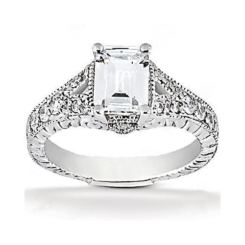 1,36 Ct. Echt Diamanten Verlovingsring Diamant Wit Goud