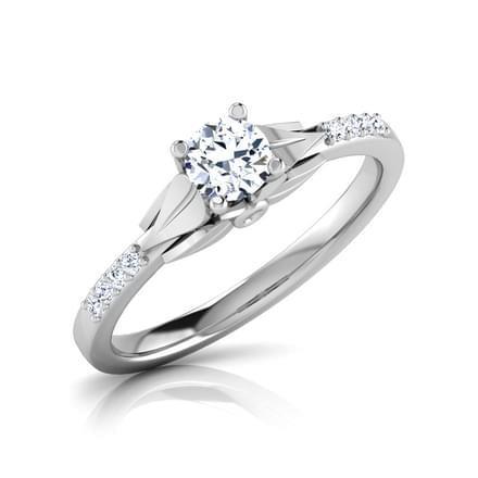 1.40 karaat ronde geslepen diamanten verlovingsring wit goud 14K - harrychadent.nl