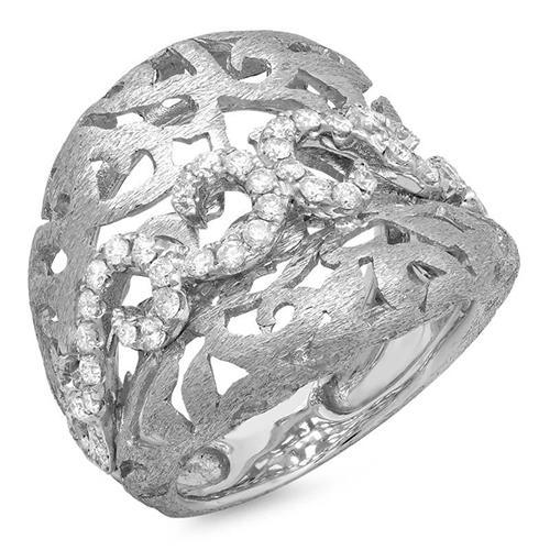 1,46 Karaat Echt Diamanten Verlovingsjubileum Fancy Ring Wit Goud 14K