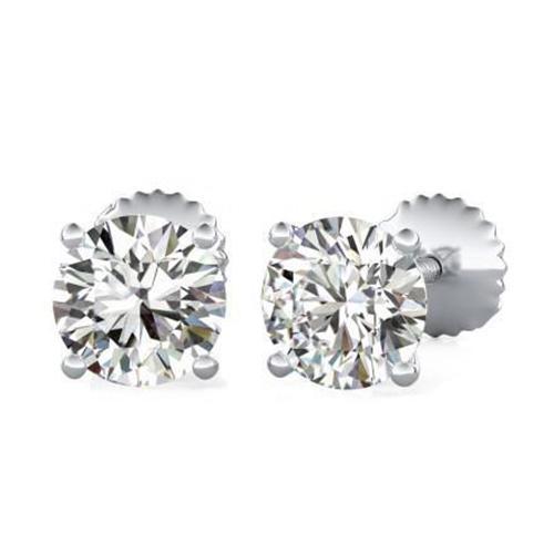 1.5 Ct Solitaire Ronde Prong Set Diamanten Oorknopjes - harrychadent.nl