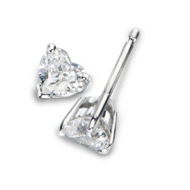 1.5 ct hart geslepen diamanten oorknopjes massief wit goud 14k - harrychadent.nl