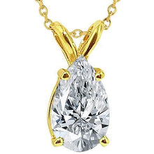 Afbeelding in Gallery-weergave laden, 1.5 karaat peer diamant solitaire hanger ketting geel goud - harrychadent.nl
