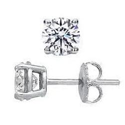 1.5 karaat solitaire ronde diamanten oorknopjes witgouden sieraden - harrychadent.nl