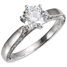 Afbeelding in Gallery-weergave laden, 1.50 karaat ronde briljante diamanten solitaire ring
