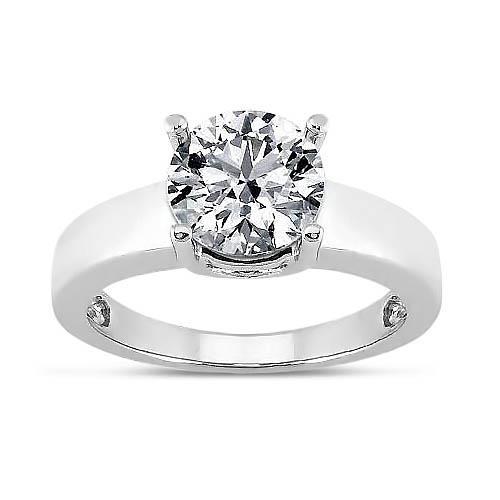 1.50 karaat ronde diamanten solitaire ring wit goud 14k - harrychadent.nl