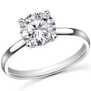 1.50 karaat ronde griffen set diamanten solitaire verlovingsring - harrychadent.nl
