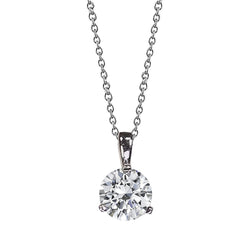1.50 ronde diamanten halsketting hanger wit goud 14K