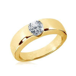 1,50 Ct. Ronde Echt Diamant Solitaire Verlovingsring Geel Goud Nieuw