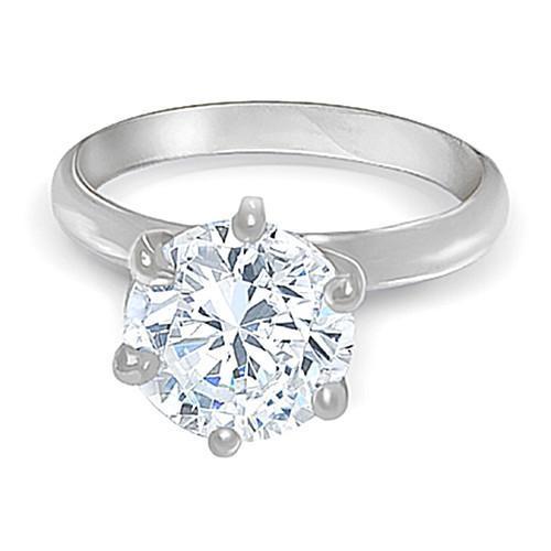 1,50 Ct. Ronde Echt Diamond Solitaire Ring Witgoud 14K Sieraden