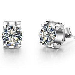 1,50 Karaat Echt Diamanten Dames Oorknopjes Wit Goud 14K Nieuw