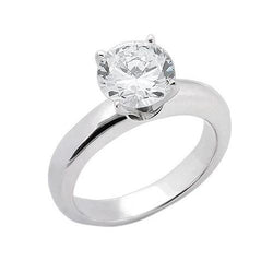 1.50 Karaat Natuurlijke uit de aarde gewonnen Diamanten Solitaire Verlovingsring 14K Witgoud