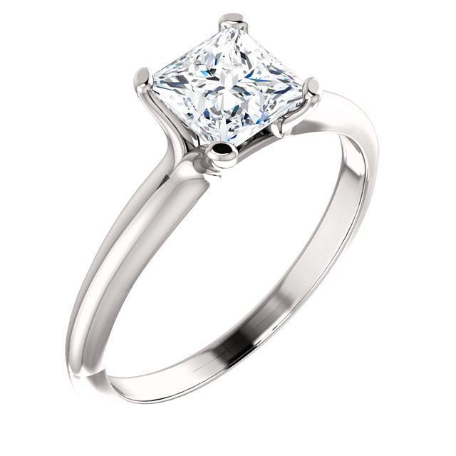 1,50 Karaat Prinses Echt Diamanten Solitaire Ring Wit Goud 14K Sieraden Nieuw