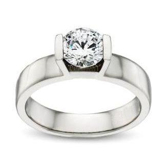 1,50 Karaat Staafzetting Echt Diamanten Solitaire Ring Wit Goud
