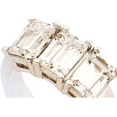 1,50 karaat Verlovingsring Natuurlijk Wit Goud 14K Drie Stenen Sieraden