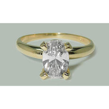 Afbeelding in Gallery-weergave laden, 1.51 karaat ovale diamanten solitaire ring geel goud 14k
