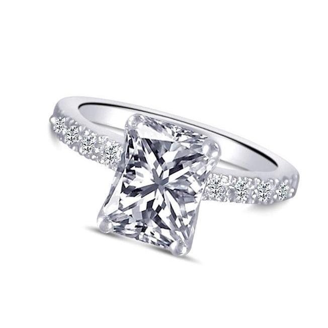 1.51 karaat stralend geslepen diamanten solitaire met accenten ring wit goud - harrychadent.nl