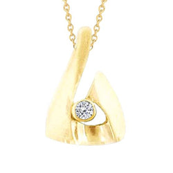 1,5 Ct. Echt Diamond Solitaire Geelgouden Hanger Ketting Nieuw
