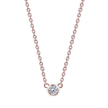 Afbeelding in Gallery-weergave laden, 1,5 Karaat Echt Diamanten 16 Of 18&quot; Hanger Ketting Rose Gold Yard Bezel Set
