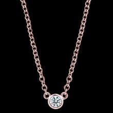 Afbeelding in Gallery-weergave laden, 1,5 Karaat Echt Diamanten 16 Of 18&quot; Hanger Ketting Rose Gold Yard Bezel Set

