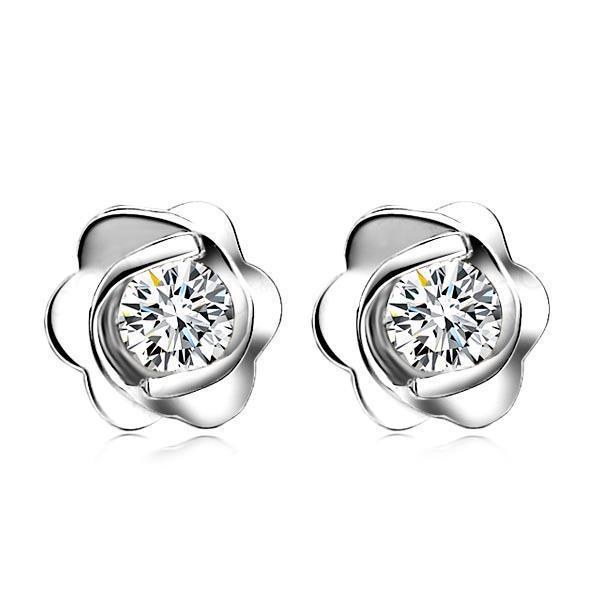 1,5 Karaat Ronde Geslepen Echt Diamanten Damesoorbel Paar Wit Goud 14K