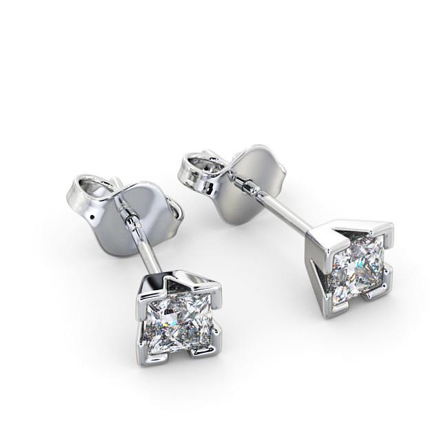 1.60 karaat prinses geslepen oorknopjes diamanten oorbel wit goud 14K - harrychadent.nl
