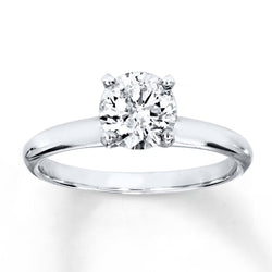 1,60 ct Sprankelende Solitaire Echt Diamanten Jubileumring Wit Goud
