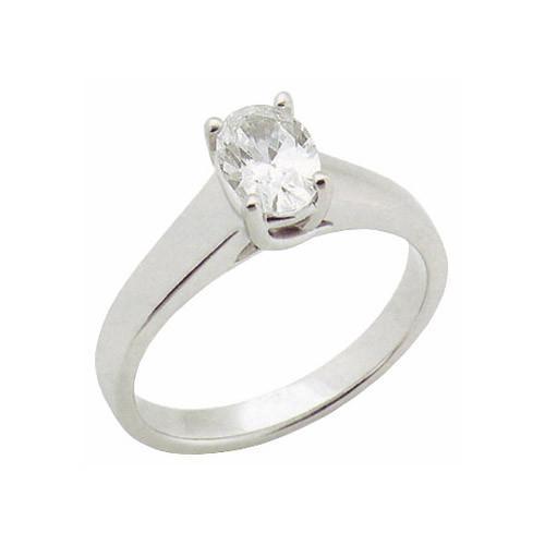 1.65 karaat ovaal geslepen diamanten solitaire ring wit goud - harrychadent.nl