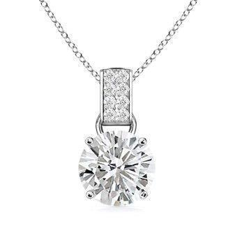 1.65 karaat ronde solitaire diamanten hanger witgouden fijne sieraden - harrychadent.nl