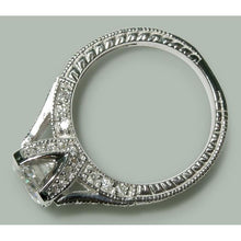 Afbeelding in Gallery-weergave laden, 1.75 ct ronde diamanten witgouden solitaire ring met accenten
