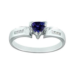 1.75 karaat biljoen AAA tanzaniet diamanten fancy ring wit goud 14k