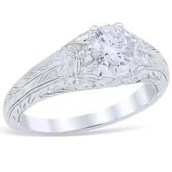 1.75 karaat solitaire diamanten verlovingsring in antieke stijl