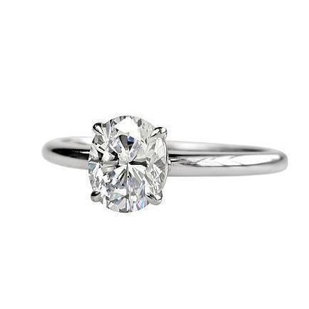 1.75 karaats Solitaire ovaal geslepen diamanten verlovingsring - harrychadent.nl