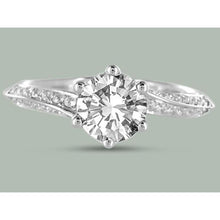 Afbeelding in Gallery-weergave laden, 1,76 Karaat Ronde Echt Diamanten Solitaire Met Accenten Verlovingsring
