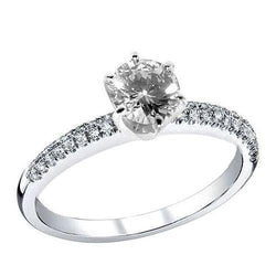 1,80 Ct. Ronde Geslepen Echt Diamanten Koninklijke Verlovingsring Met Accenten