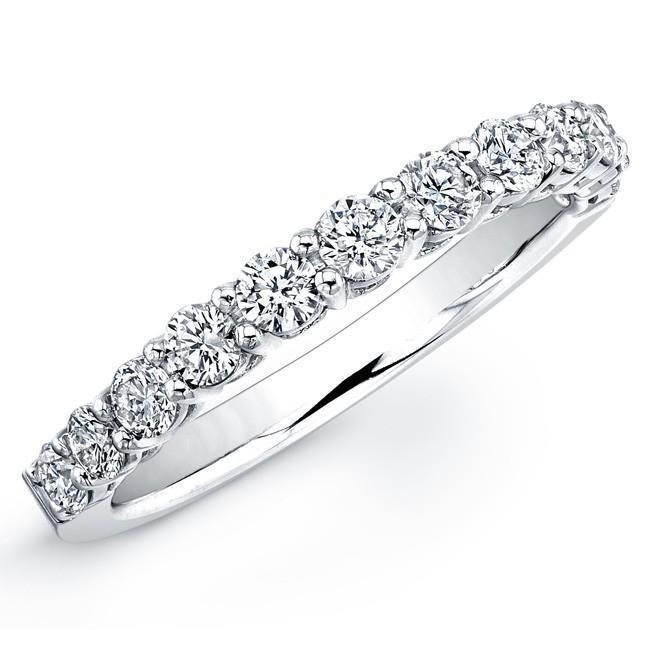 1,80 Karaat Riek Set Ronde Echt Diamanten Trouwring Wit Goud 14K