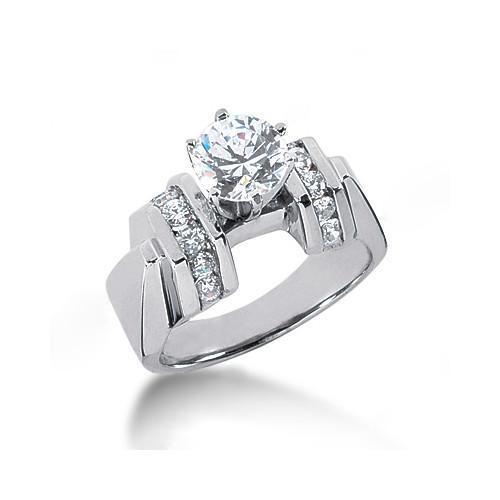 1,85 Ct. Echt Diamanten Verlovingsring Wit Goud 14K