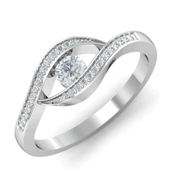 1,85 ct Spanning Als Ronde Echt Diamanten Trouwring Witgoud