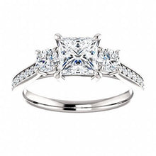 Afbeelding in Gallery-weergave laden, 1,90 Karaat 3 Stenen Prinses Centrum Echt Diamanten Verlovingsring Goud

