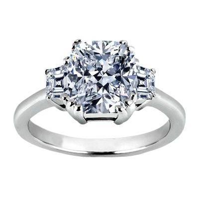1.91 karaats kussen diamant drie 3 stenen ring goud nieuw - harrychadent.nl