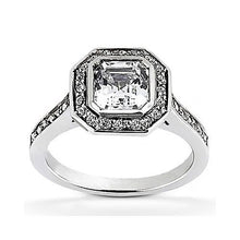 Afbeelding in Gallery-weergave laden, 1 Karaat Asscher Echt Diamanten Ring
