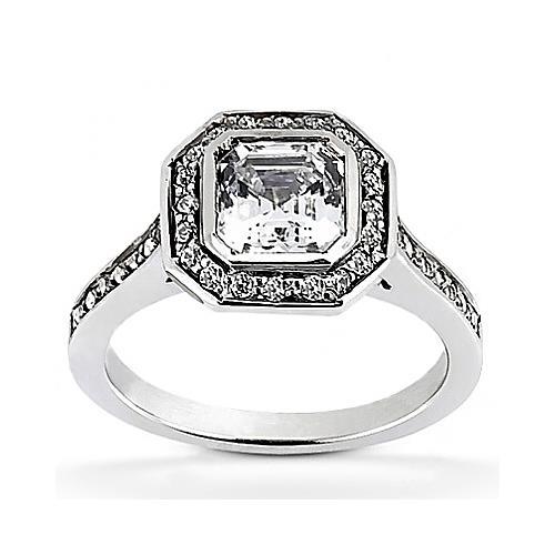 1 Karaat Asscher Echt Diamanten Ring