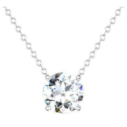 1 Karaat Echt Diamanten Halsketting Hanger Witgouden Sprankelende Sieraden