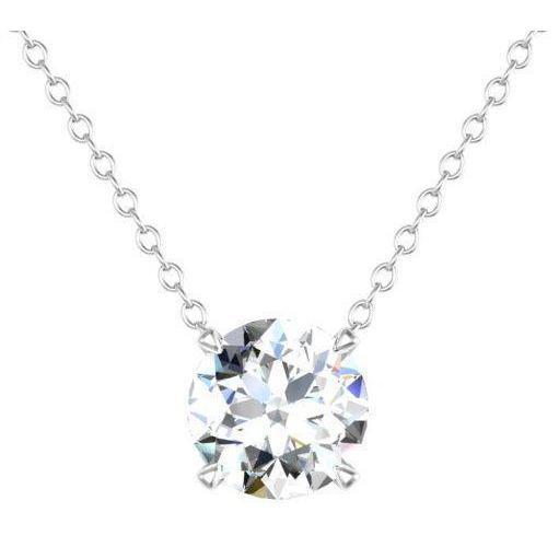 1 Karaat Echt Diamanten Halsketting Hanger Witgouden Sprankelende Sieraden