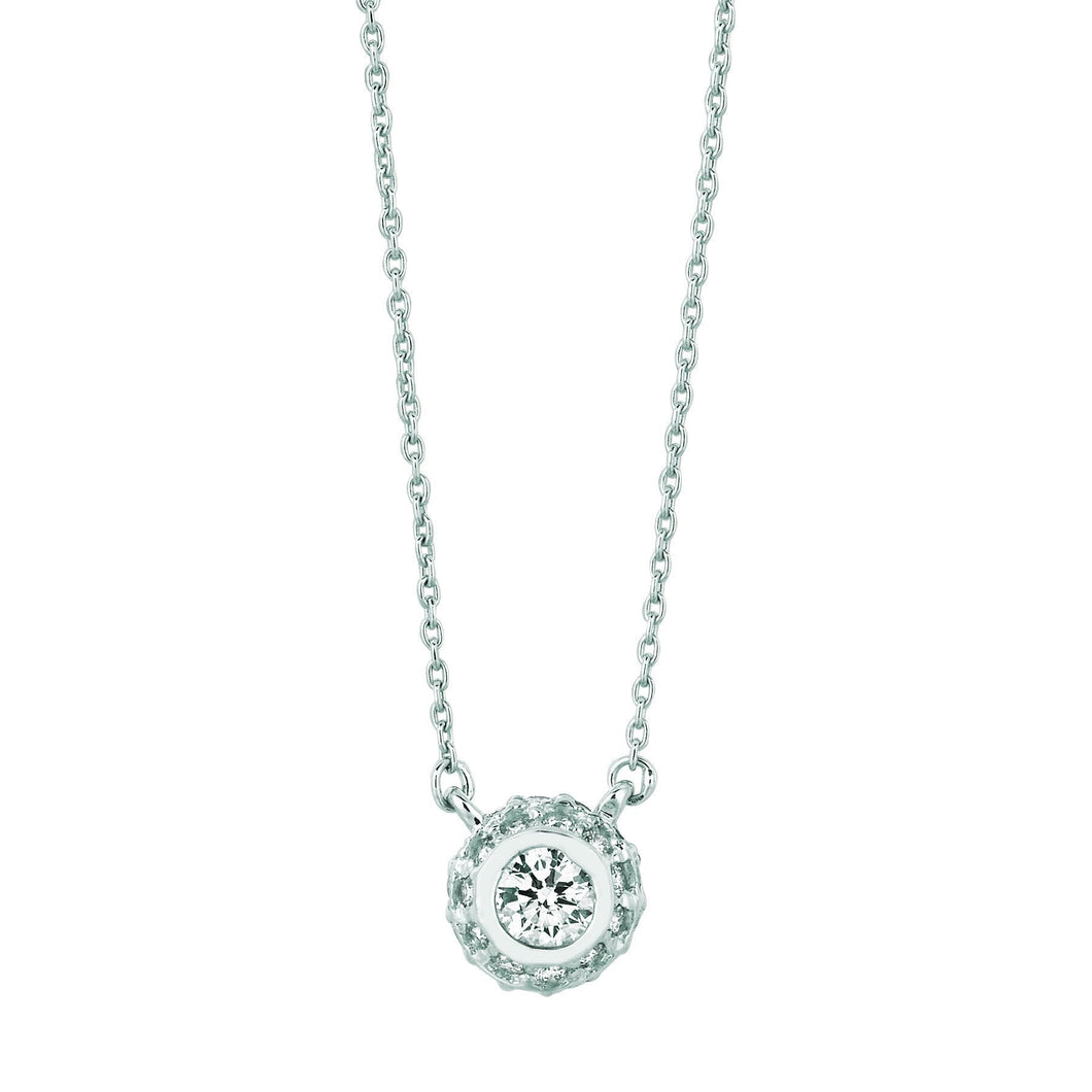 1 Karaat Echt Diamanten Hanger Wit Goud 14K