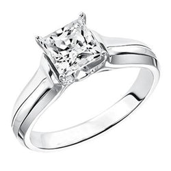 1 Karaat Fijne Solitaire Echt Diamanten Verlovingsring Wit Goud 14K